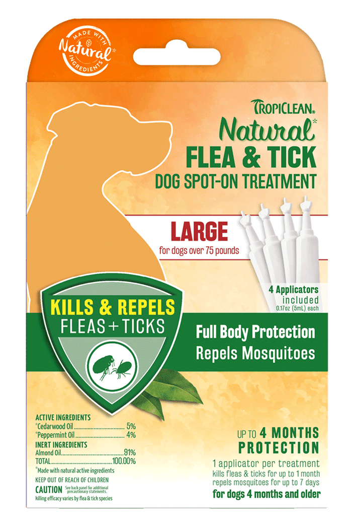 TropiClean Natural Flea & Tick Spot-On Treatment