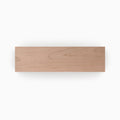 Unfinished Cherry Wood Slab in solid hardwood, custom-cut with precise dimensions, ideal for creating minimalist floating shelves and display ledges.