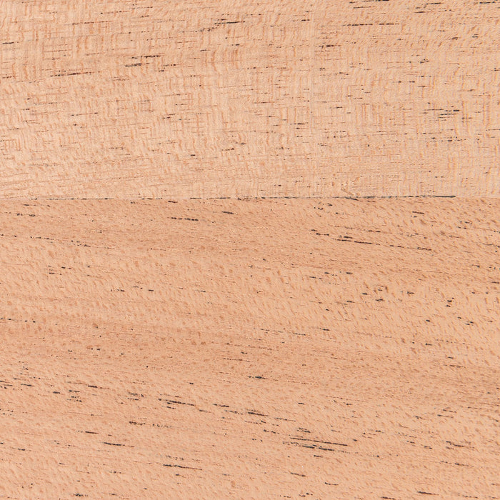 Closeup of the natural grain and texture of an Unfinished Mahogany Wood Slab showcasing solid hardwood quality.