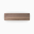 Unfinished Walnut Wood Slab in natural wood tones, perfect for custom floating shelves or wall display projects.
