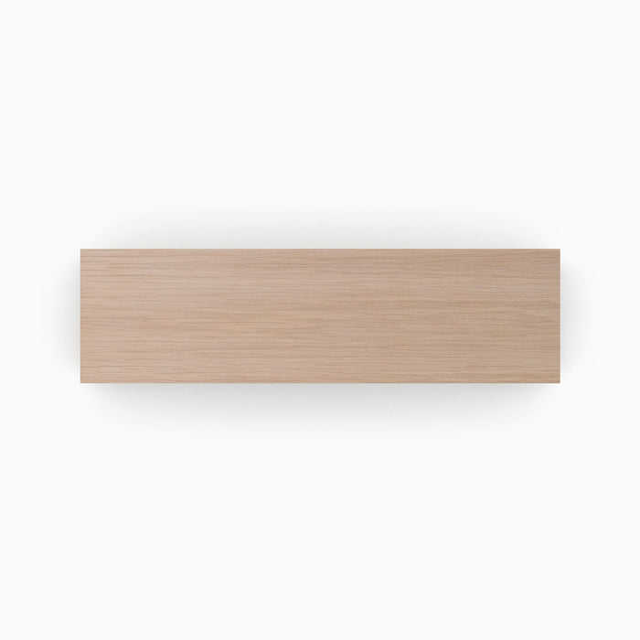 Unfinished White Oak Wood Slab showcasing natural grain and smooth surface perfect for custom floating shelves or display ledges