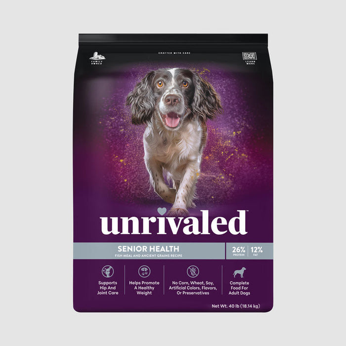 Unrivaled Senior Health Fish Meal and Ancient Grains Recipe 26/12 Dog Food