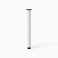 Uppity Table Leg in smooth white steel with a minimalist tubular design, built to provide strong support for wall-mounted or freestanding tabletops.