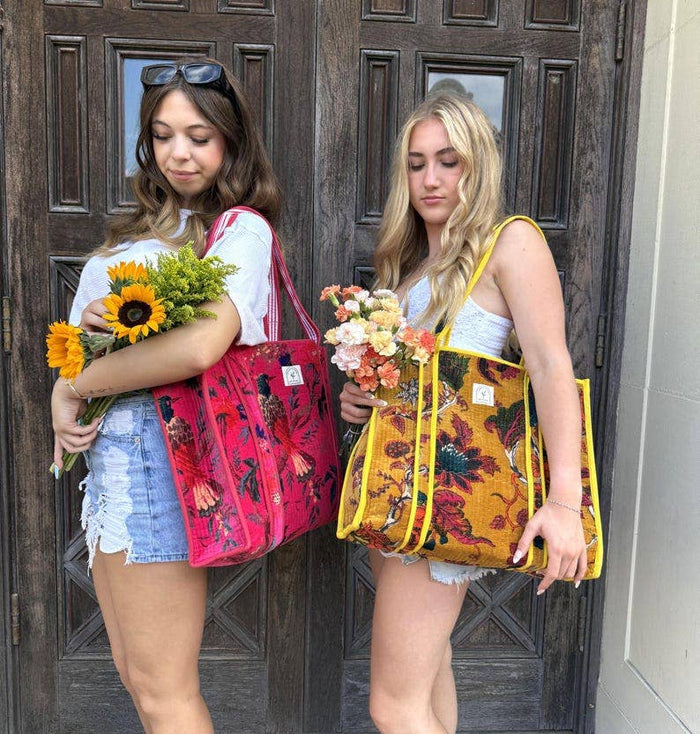 Velvet Tote Bag ~ Whimsical Prints