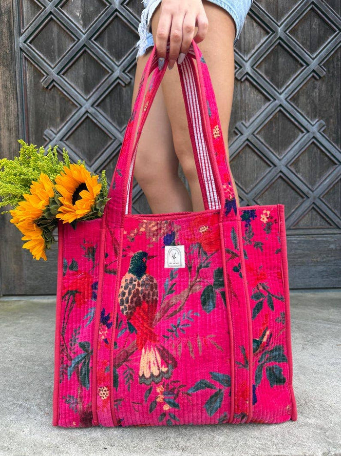 Velvet Tote Bag ~ Whimsical Prints