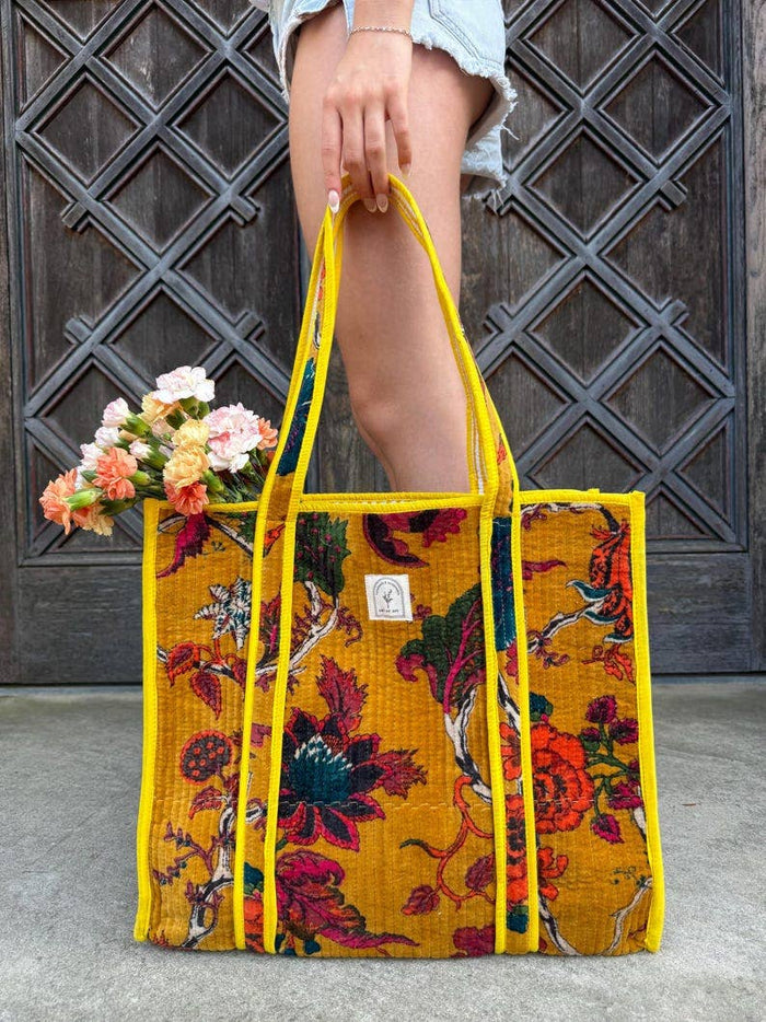 Velvet Tote Bag ~ Whimsical Prints