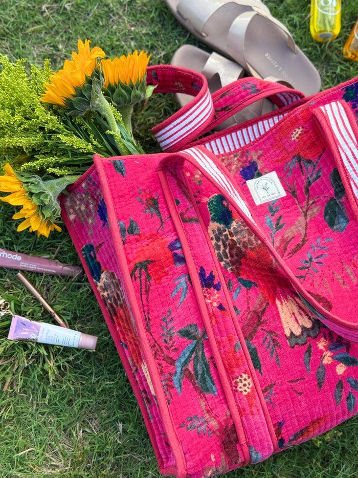 Velvet Tote Bag ~ Whimsical Prints