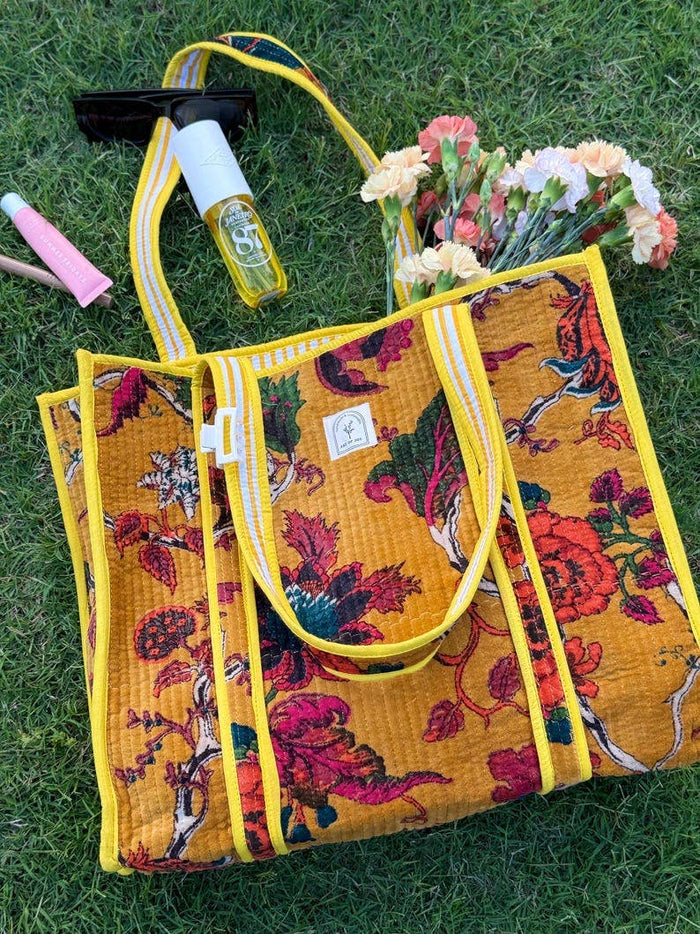 Velvet Tote Bag ~ Whimsical Prints