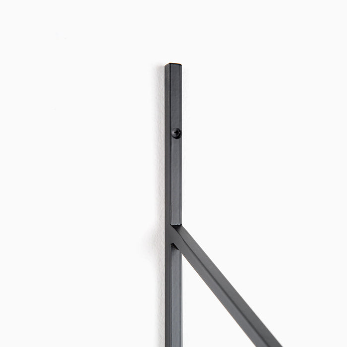 Verne 5 Tiered Shelf Bracket in matte black steel offering minimalist support for floating shelves and wall display ledges