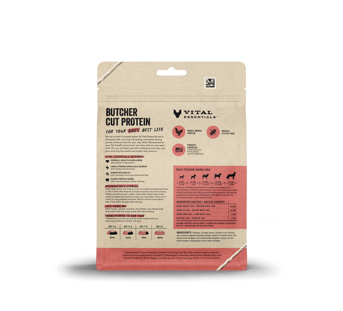 Vital Essentials Freeze-Dried Raw Chicken Entrée Mini Nibs Dog Food