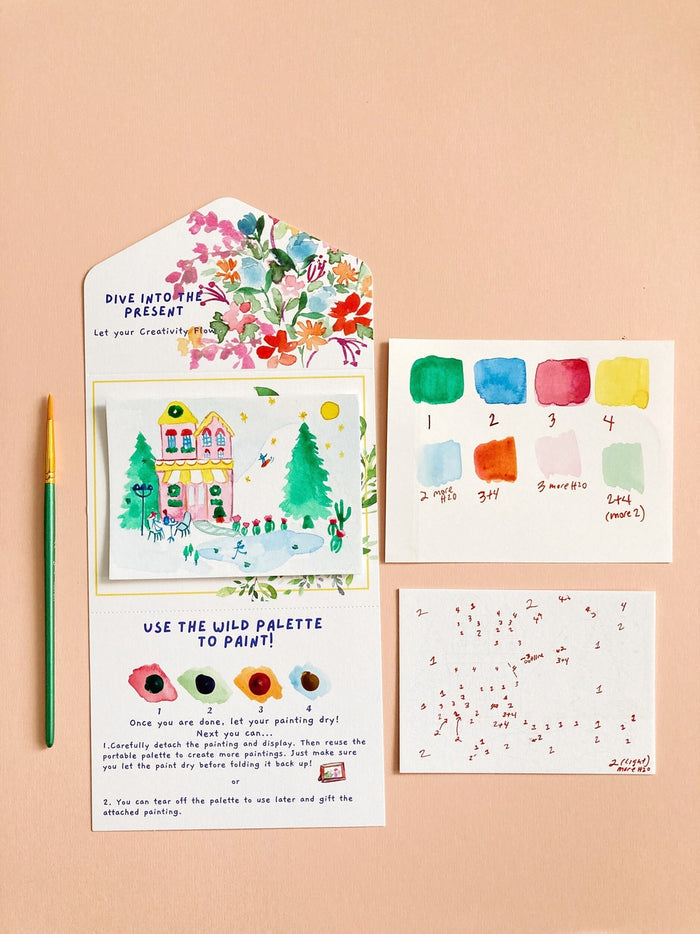 Watercolor Paint By Number Diy Kits ~ Various Designs