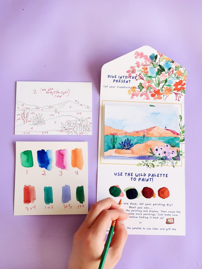 Watercolor Paint By Number Diy Kits ~ Various Designs