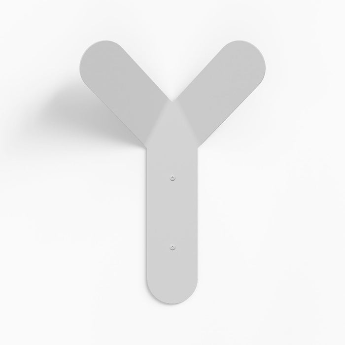 Why Not More Huge Wall Hook in matte white steel with bold Y-shape for maximum wall organization and hanging capacity
