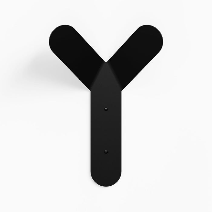Why Not More Huge Wall Hook in black matte steel with bold Y-shape for heavy-duty wall storage and hanging solutions