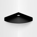 Wink Round Corner Shelf in matte black steel with sleek curved design for stylish corner wall display and organization