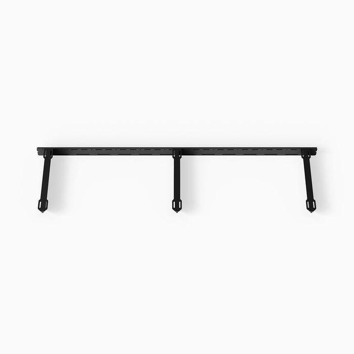 Yuri FM Floating Desk Bracket in matte black steel with minimalist design for sturdy floating shelf support and wall shelf brackets