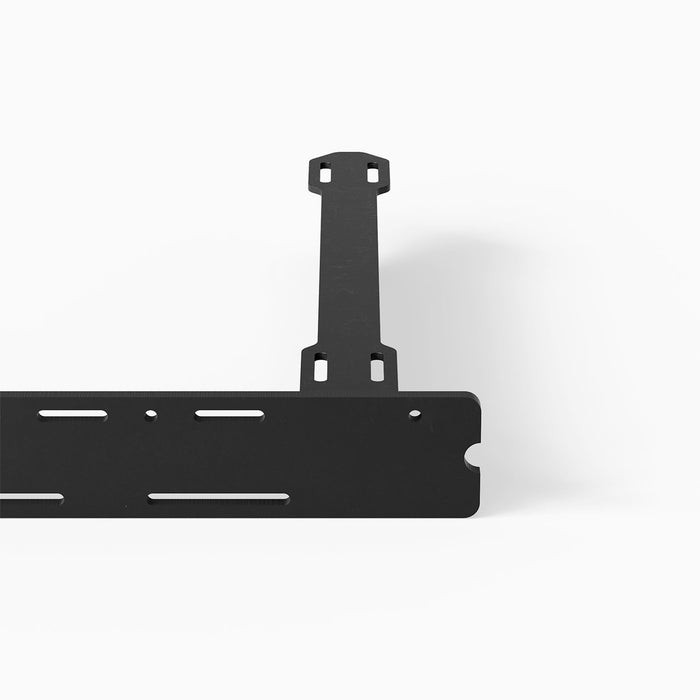Yuri FM Floating Desk Bracket in matte black steel designed for durable, minimalist floating shelf and desk support hardware