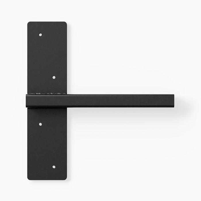 Yuri HD Floating Desk Bracket (Black Primer) metal support bracket with durable black primer finish for wall-mounted shelving