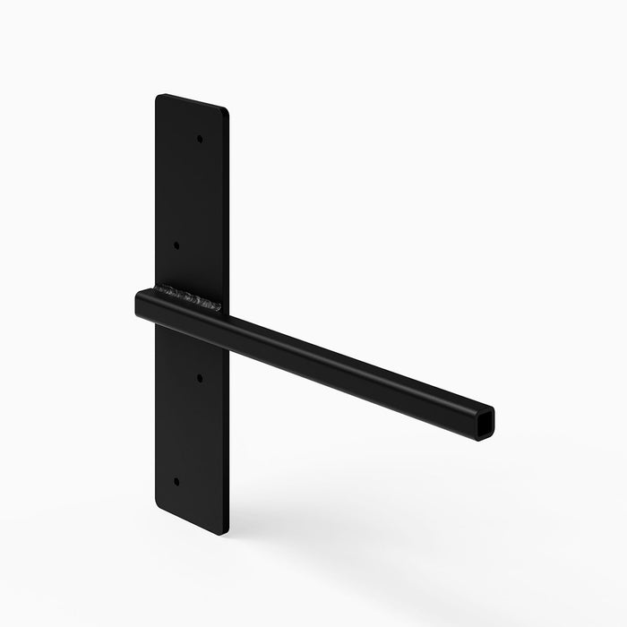 Yuri MD Floating Desk Bracket (Black Primer) with durable metal construction for strong, minimalist floating shelf hardware and support