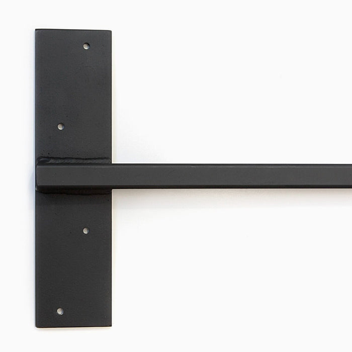 Yuri MD Floating Desk Bracket (Powder Coated) in sleek dark finish for sturdy metal floating shelf and desk hardware support